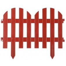 Забор декоративный, терракот GRINDA "Палисадник" 422205-T