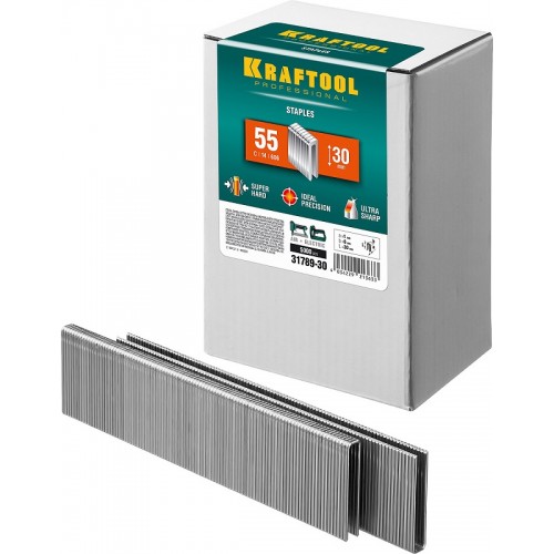 Скобы для степлера узкие, 30 мм, 5000 шт. KRAFTOOL 31789-30