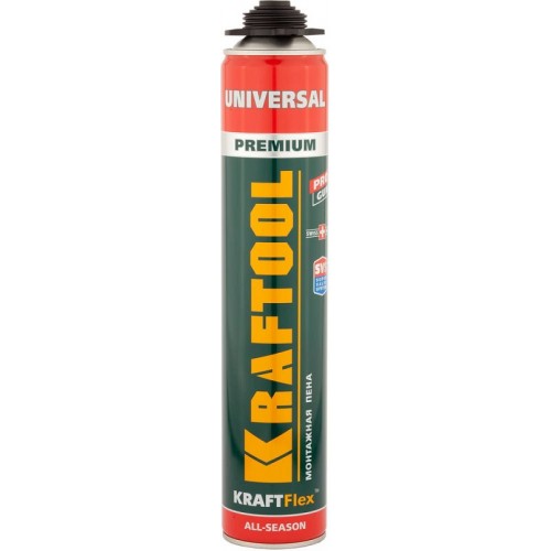 Пена монтажная пистолетная KRAFTOOL KraftFlex PREMIUM UNIVERSAL 41182_z01