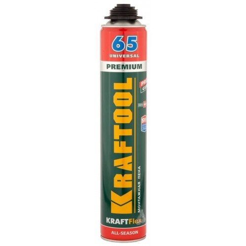Пена монтажная пистолетная KRAFTOOL KraftFlex PREMIUM PRO 65 41184_z01