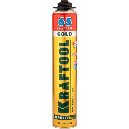 Пена монтажная пистолетная KRAFTOOL KraftFlex GOLD PRO 65 41194