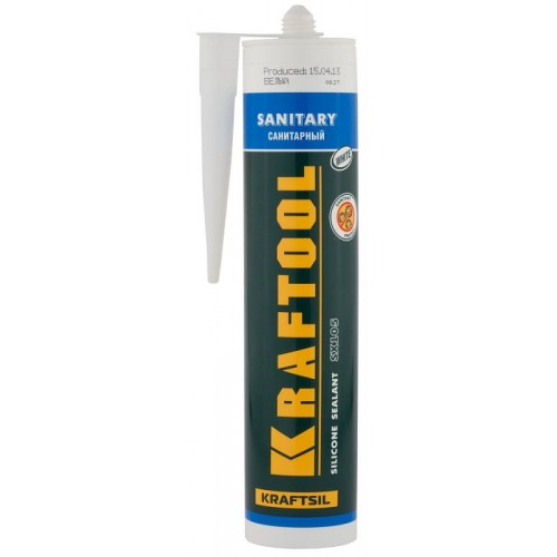 Герметик силиконовый санитарный SX105 KRAFTOOL KRAFTSIL "SANITARY" 41255-0