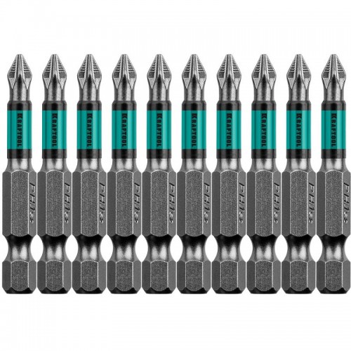 Биты Optimum Line, PH1, 50 мм, тип хвостовика E 1/4", 10 шт. KRAFTOOL 26122-1-50-10