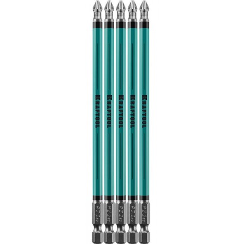 Биты Optimum Line, PH2, 150 мм, тип хвостовика E 1/4", 5 шт. KRAFTOOL 26122-2-150-5