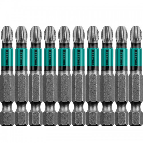 Биты Optimum Line, PH3, 50 мм, тип хвостовика E 1/4", 10 шт. KRAFTOOL 26122-3-50-10