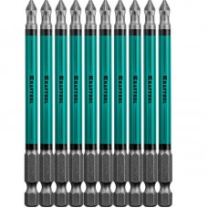 Биты Optimum Line, PZ2, тип хвостовика E 1/4", 100 мм, 10 шт. KRAFTOOL 26124-2-100-10