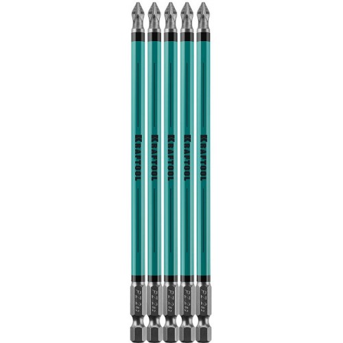 Биты Optimum Line, PZ2, тип хвостовика E 1/4", 150 мм, 5 шт. KRAFTOOL 26124-2-150-5