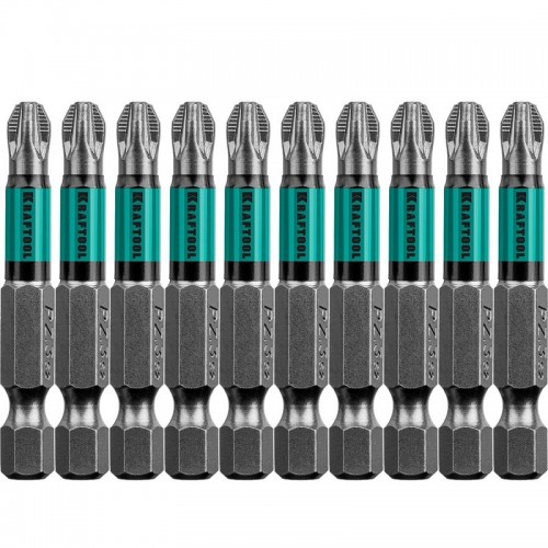 Биты Optimum Line, PZ3, 50 мм, тип хвостовика E 1/4", 10 шт. KRAFTOOL 26124-3-50-10