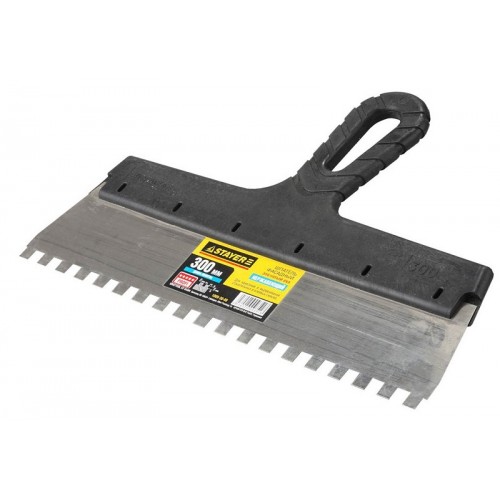 Шпатель зубчатый нержавеющий STAYER "PROFESSIONAL" 1009-30-08