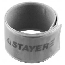 Браслет STAYER "MASTER" светоотражающий, самофиксирующийся, серый 11630-G