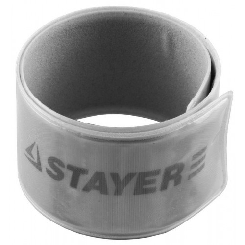 Браслет STAYER "MASTER" светоотражающий, самофиксирующийся, серый 11630-G