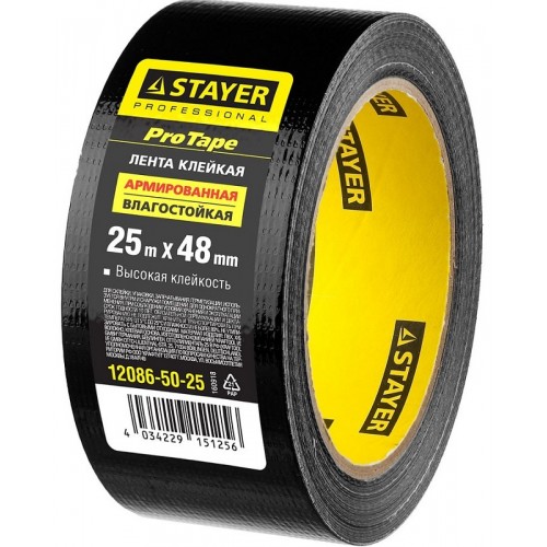Лента клейкая STAYER "PROFESSIONAL" армированная влагостойкая 12086-50-25