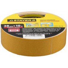 Лента STAYER "MASTER" клейкая двусторонняя 1221-38-10