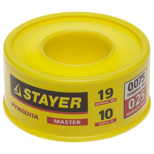 Фумлента STAYER "MASTER", плотность 0,25 г/см3, 0,075ммх19ммх10м 12360-19-025