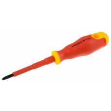 Отвертка STAYER "PROFI" "ELECTRO" диэлектрическая до 1000В, двухкомп рукоятка, PH № 1 х 80мм, 25142-1-08