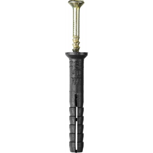 Дюбель-гвоздь STAYER "MASTER" полипропиленовый, потайный бортик, 6 x 40 мм, 2500 шт 30640-06-040