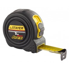 Рулетка STAYER "PROFI" "AREX", двухкомпонентный противоударный корпус, упрочненное полотно, 5м/25мм 3410-05-25_z01