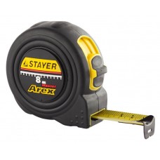 Рулетка STAYER "PROFI" "AREX", двухкомпонентный противоударный корпус, упрочненное полотно, 8м/25мм 3410-08_z01