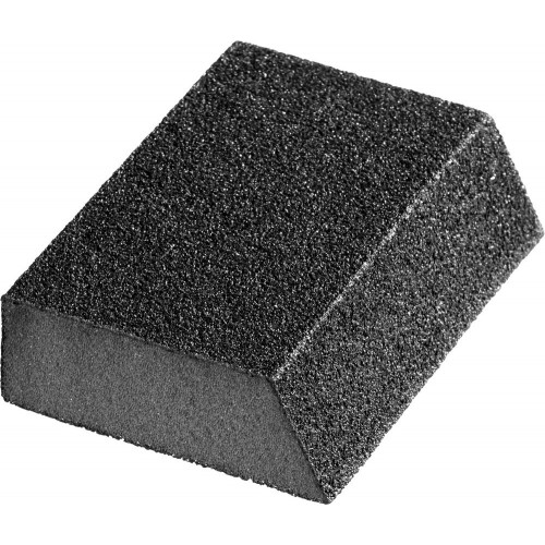 Губка шлифовальная STAYER "MASTER" угловая, зерно - оксид алюминия, Р120, 100 x 68 x 42 x 26 мм, средняя жесткость, 3561-120