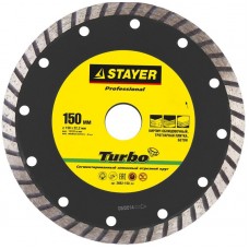 Круг STAYER "PROFESSIONAL" "TURBO" сегментированный отрезной алмазный 3662-150_z01