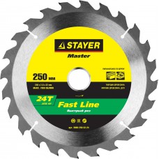 Диск пильный STAYER MASTER "FAST-Line" по дереву, 250х32мм, 24Т 3680-250-32-24