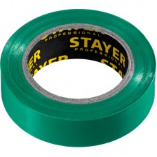 Изолента ПВХ Protect-10, не поддерживает горение, 10м (0,13х15 мм), зеленая STAYER 12291-G