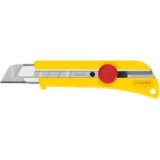 Нож с винтовым фиксатором SK-25, сегмент. лезвия 25 мм, усиленный корпус STAYER 09173_z01