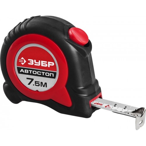 Рулетка ЗУБР "МАСТЕР" "АВТОСТОП" -34052-08-25