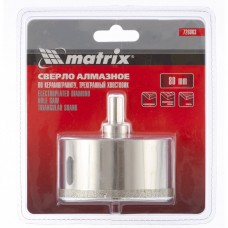 Сверло алмазное по керамограниту, 80 х 67 мм, 3-гранный хвостовик MATRIX 726803