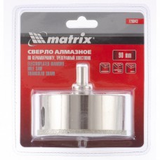 Сверло алмазное по керамограниту, 90 х 67 мм, 3-гранный хвостовик MATRIX 726843