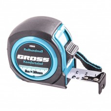 Рулетка Komfortabel 5 м х 25 мм, обрезиненный корпус. GROSS 32562