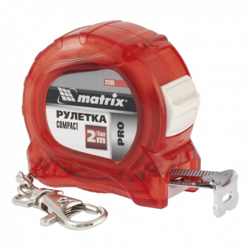 Рулетка Compact, 2 м x 16 мм, PRO Matrix 32595
