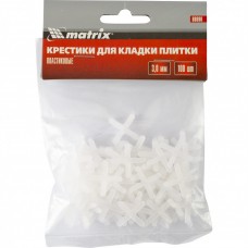 Крестики, 3,0 мм, для кладки плитки, упаковка 100 шт. Matrix 88090