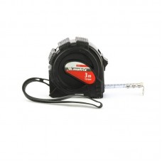 Рулетка Black, 3 м х 16 мм, обрезиненный корпус. MATRIX 31013