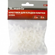 Крестики, 4,0 мм, для кладки плитки, упаковка 100 шт. Matrix 88092