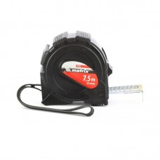 Рулетка Black, 7,5 м х 25 мм, обрезиненный корпус. MATRIX 31015