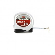 Рулетка Magnetic, 3 м х 16 мм, магнитный зацеп. MATRIX 31010
