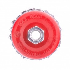 Щетка для УШМ Heavy Duty, 80 мм, М14, "чашка", крученая проволока 0,5 мм. MATRIX 74670