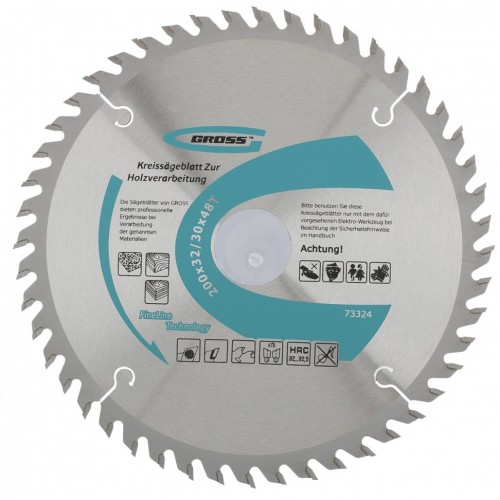 Пильный диск по дереву 200 x 32/30 x 48Т GROSS 73324
