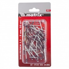 Заклепки 3,2 х 8 мм RAL 3005 (красное вино), 50 шт. MATRIX 40678
