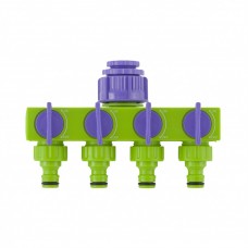 Разветвитель четырёхканальный 1/2"-3/4", регулируемый // PALISAD 66425