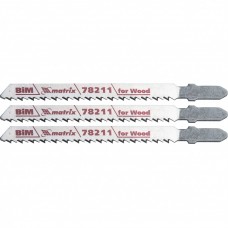 Полотна для электролобзика по дереву, 3 шт. T101BF, 75 x 2,5мм, Bimetal MATRIX Professional 78211