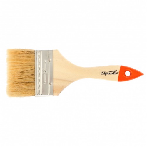 Кисть плоская Slimline 3", натуральная щетина, деревянная ручка SPARTA 824405